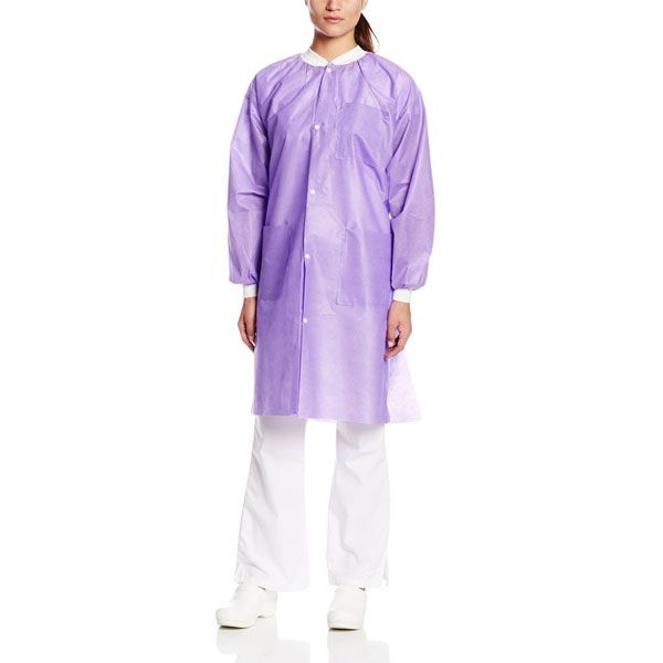 Extra-Safe Lab Coats – Purple Large 10/Pk. Knee-Length, Light-Weight