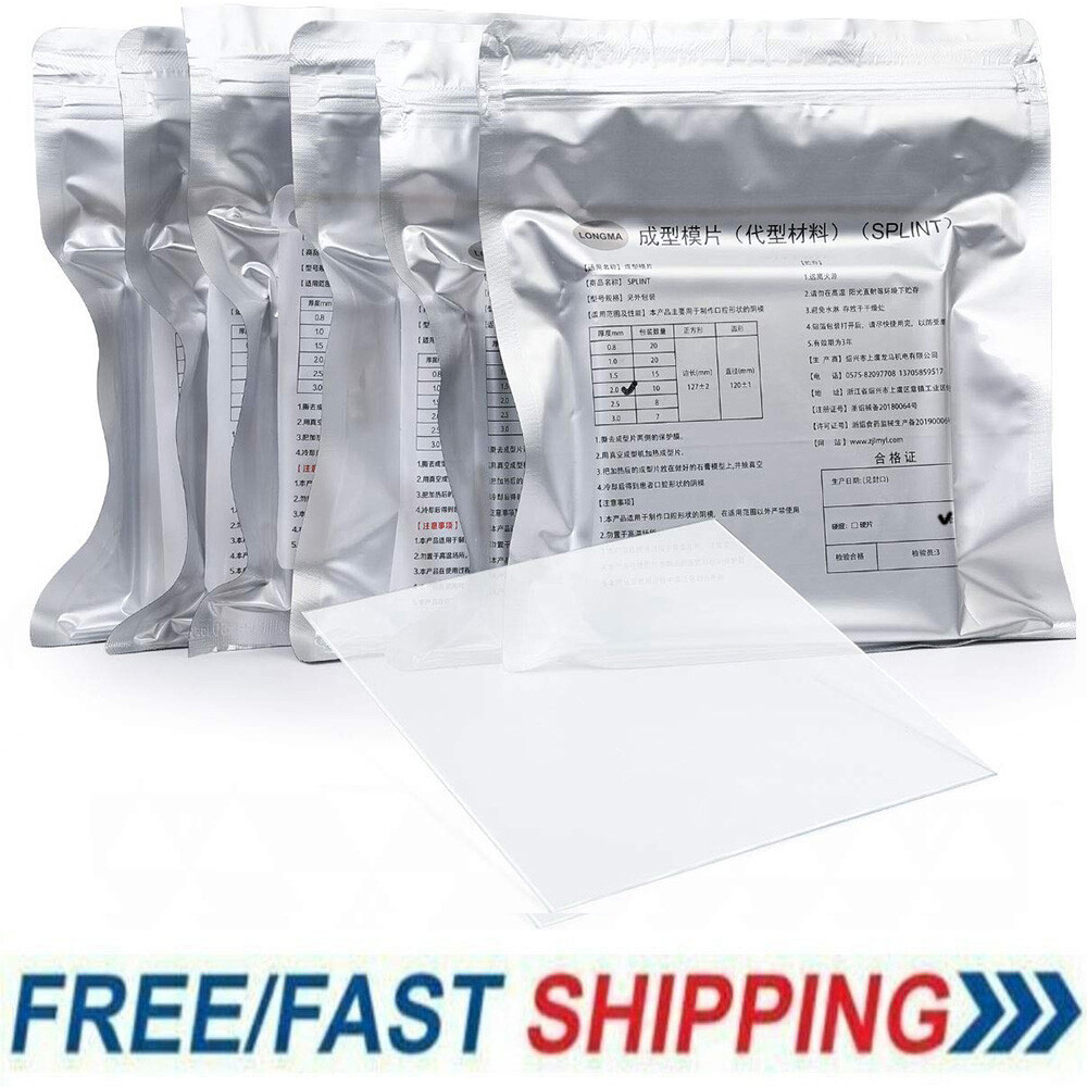 Dental Soft Splint Thermoforming Material Vacuum Forming 1.0/1.5/2.0mm Pack