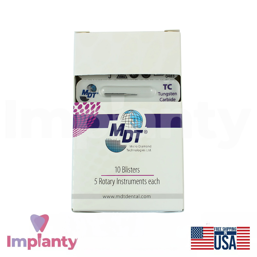 MDT Dental FG Carbide Domed Fissure Cross Cut Burs Contouring Tooth Surfaces