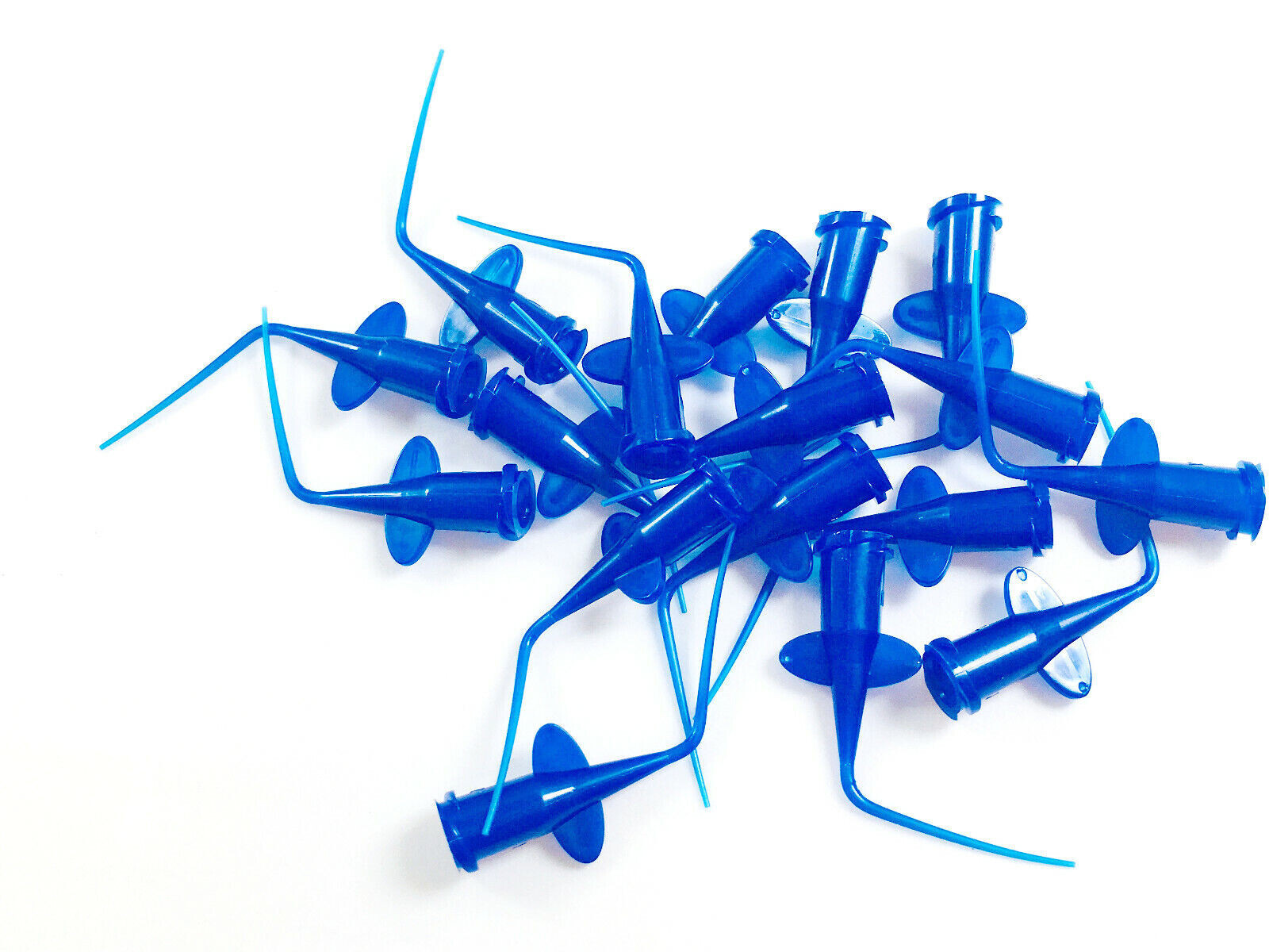 Dental Endo Root Canal Syringe Tips Irrigation Refill Long Tip Clear Blue Thin