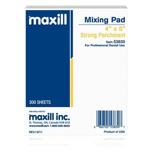 Maxill 4″ x 5″ Strong Parchment Mixing Pad, 300 Sheets/Pad, Single Pad