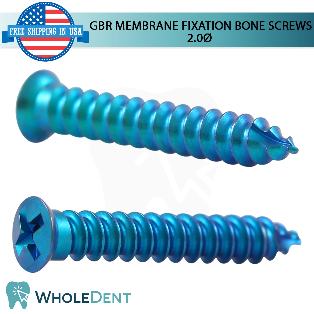 GBR Self Tapping Titanium Membrane Fixation Bon Screw Ø2.0mm, Dental Im plant