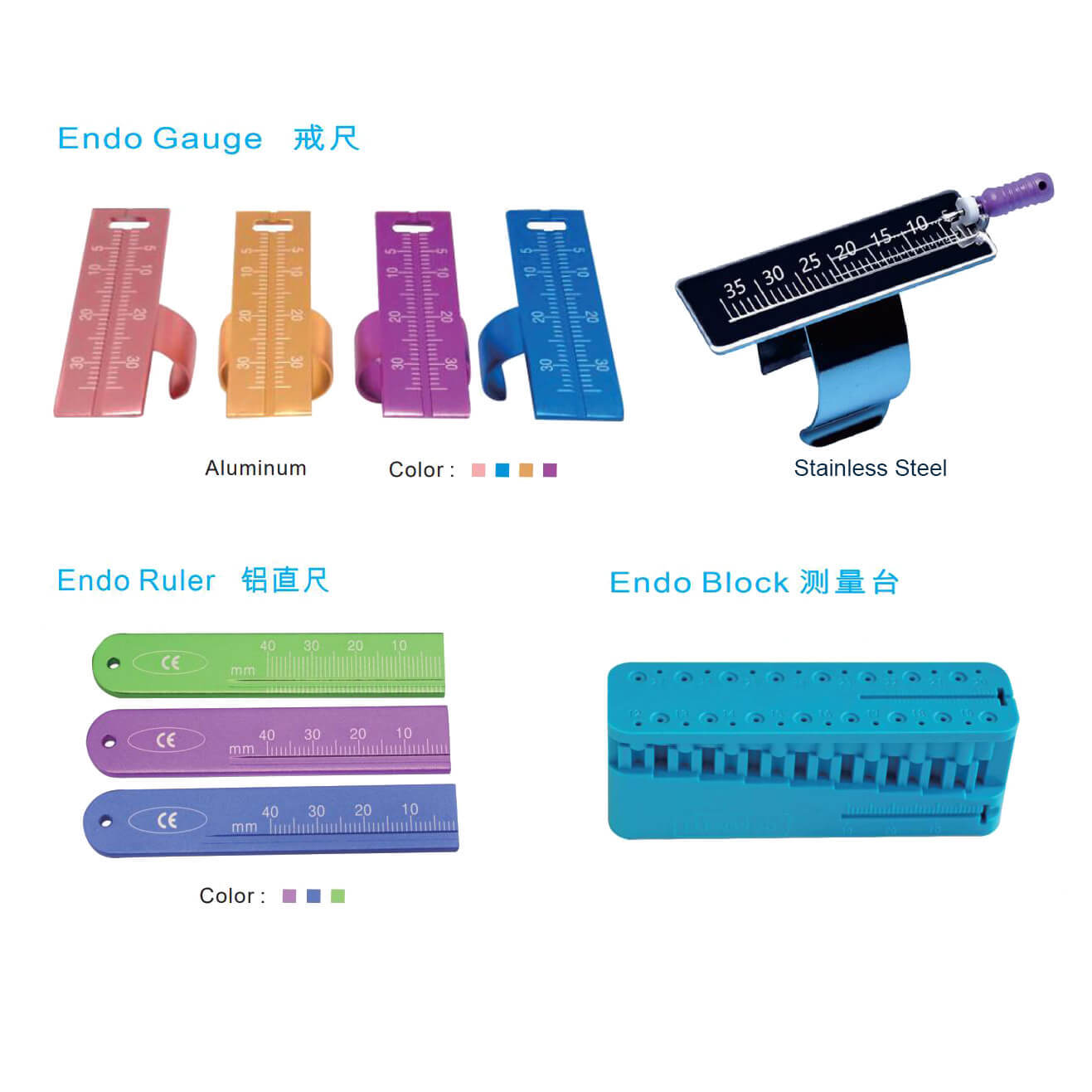 1 Set Dental Instrument Root Canal Endo Block Files Measurement Measuring Ruler