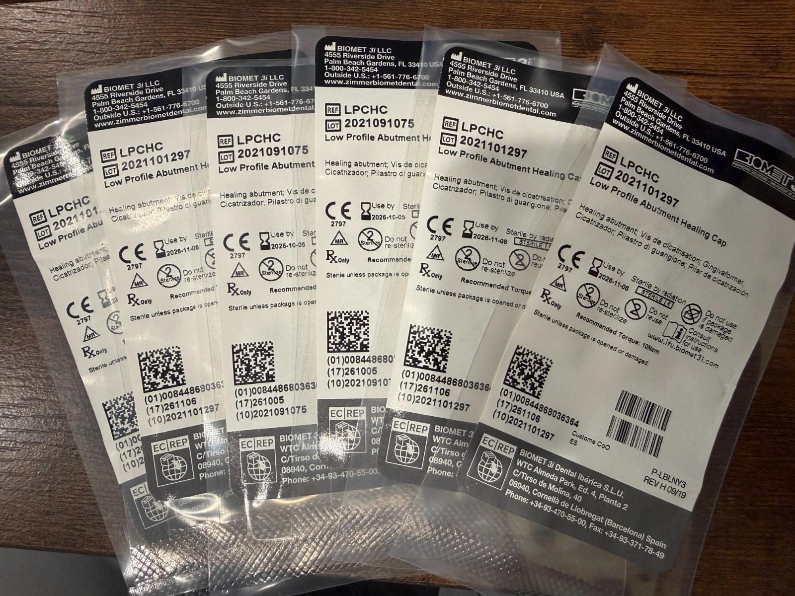 Lot of 6x Low Profile Abutment Healing Cap – Biomet 3i