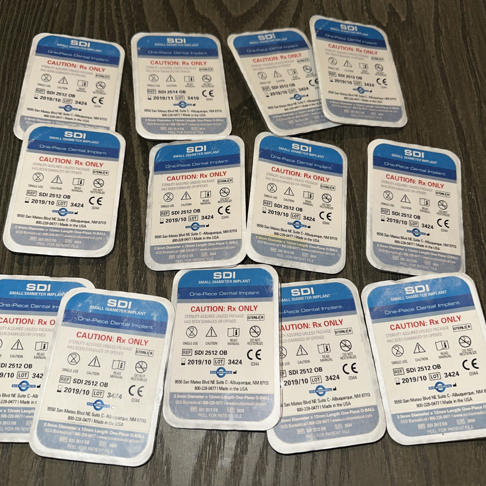 SDI Dental Implants LOT 13! Teaching Only. Expired.