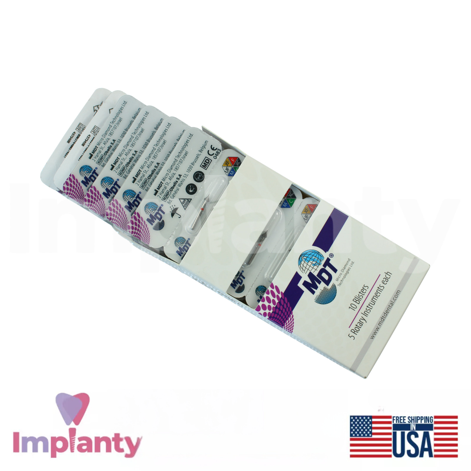MDT Dental Occlusal Trimming FG Diamond Burs 466 Contouring Refining Surfaces
