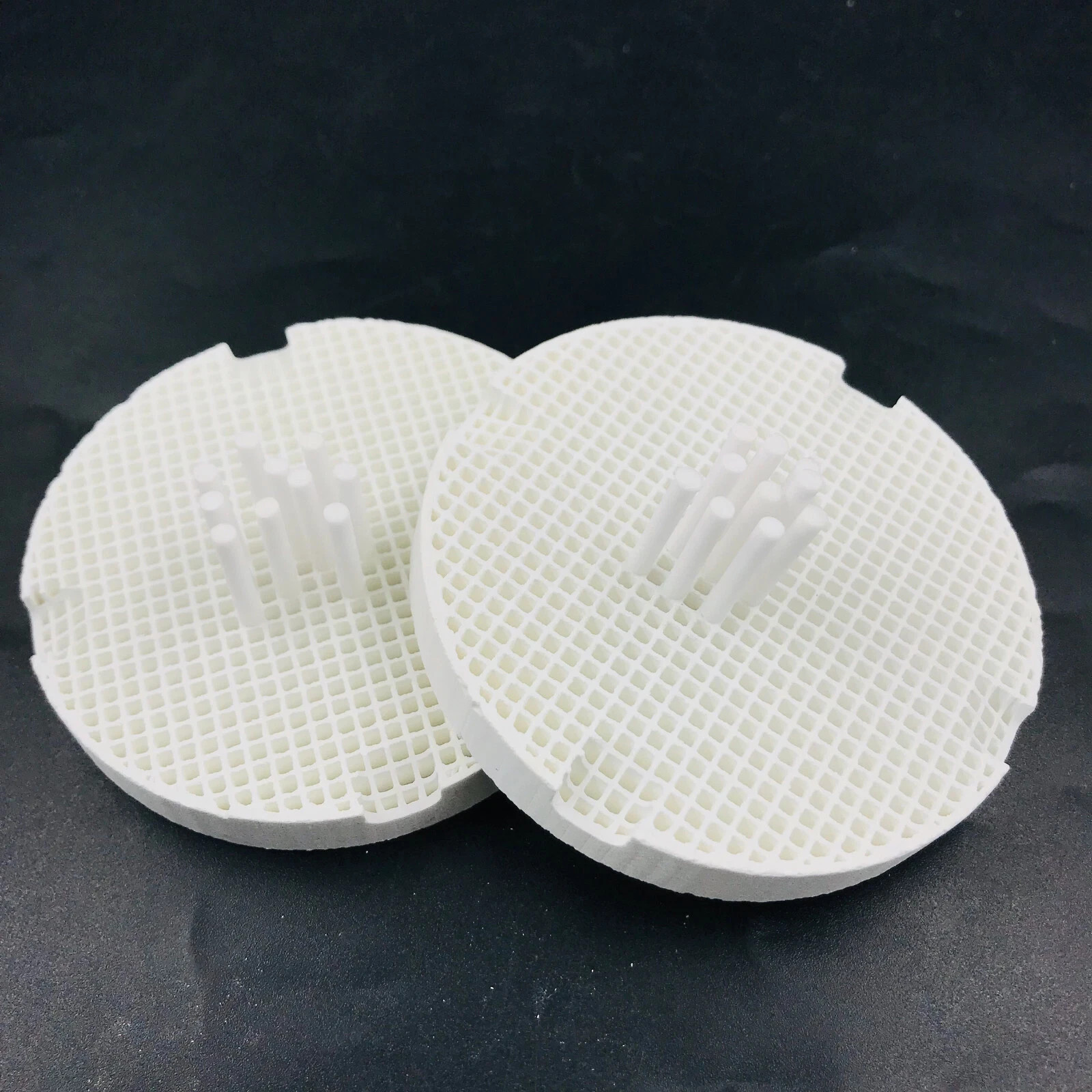 2x Dental Lab Porcelain Honeycomb Firing Trays & 20Pcs Ceramic Zirconia Pins