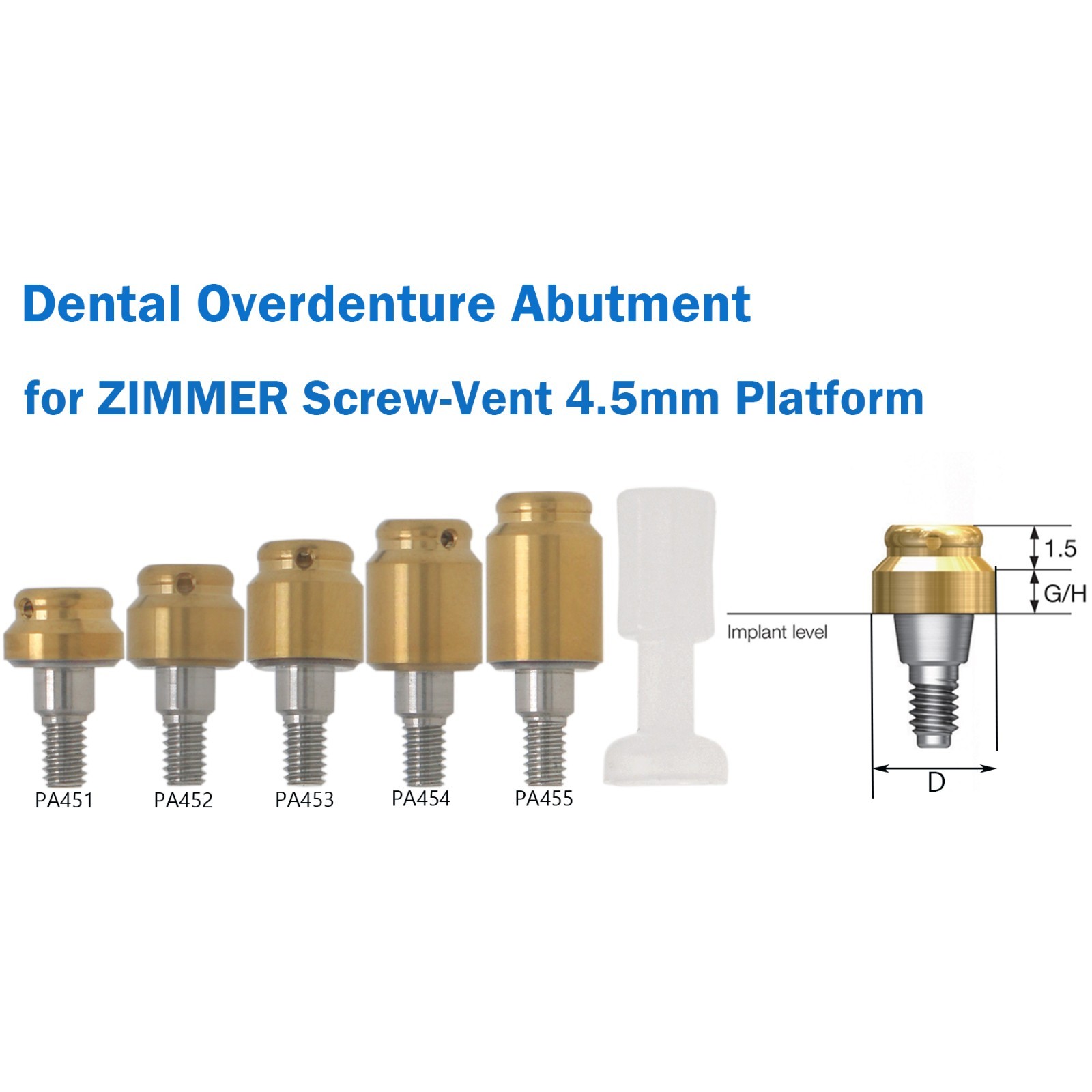 US LOCATOR Overdenture Attachment System for ZIMMER Screw-Vent BEGO/MIS Platform