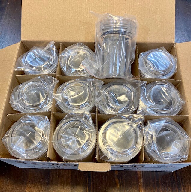 Dental Vacuum Pump Evacuation Canister w/ Fine screen filter #2200 12/box