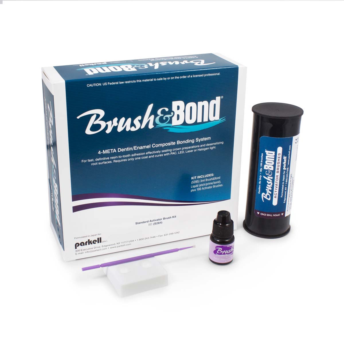 Parkell Brush&Bond Dentin/Enamel Composite Bonding System w/ Standard Brushes