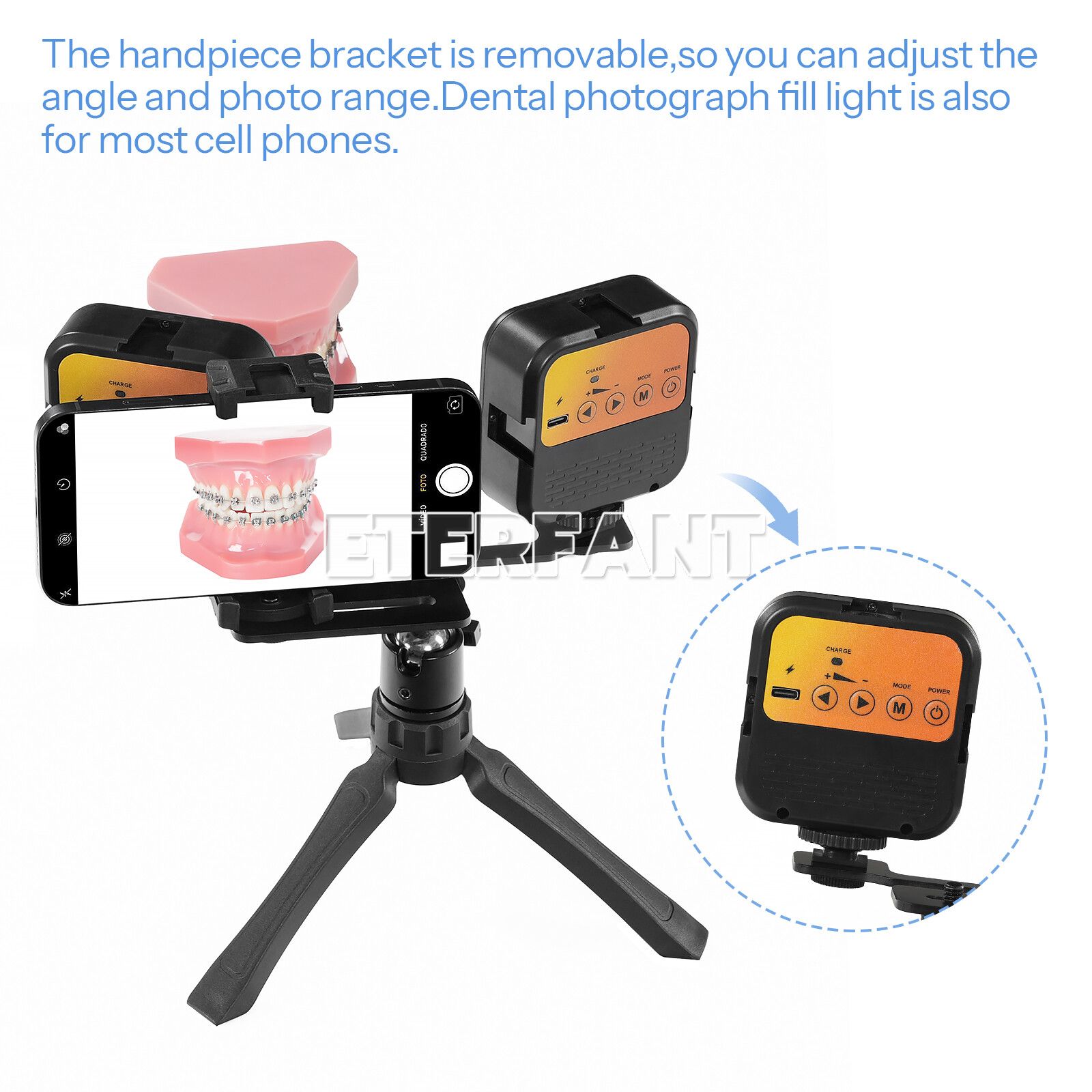 ETERFANT Dental LED Flash Photography Oral Cell Phone Camera Fill Light Tool