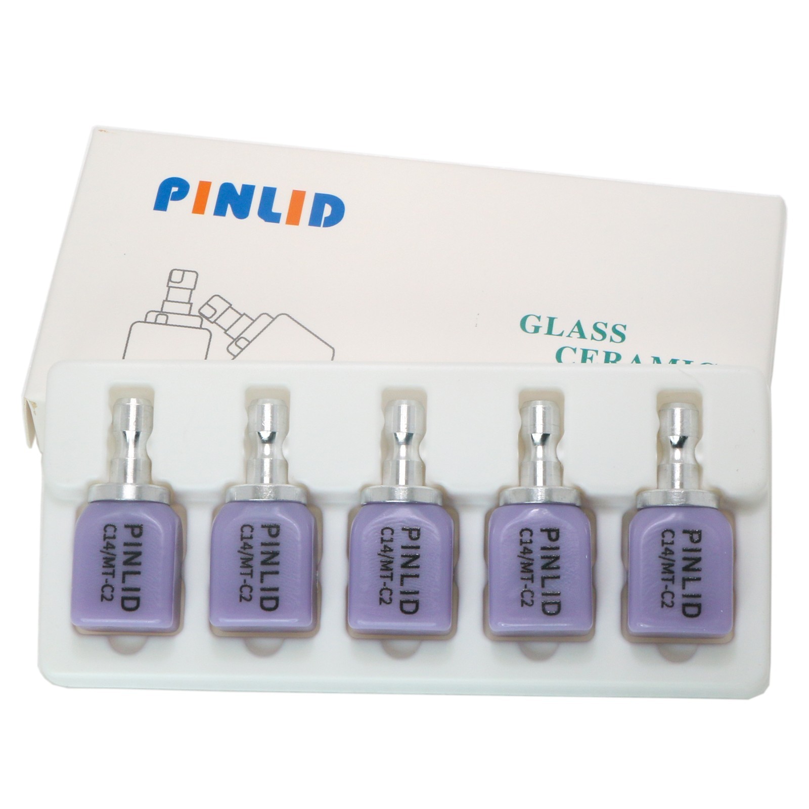 C14 Dental Ceramic Blocks Lithium Disilicate Cerec CAD CAM MT A1 A2 A3 5Pcs/Box