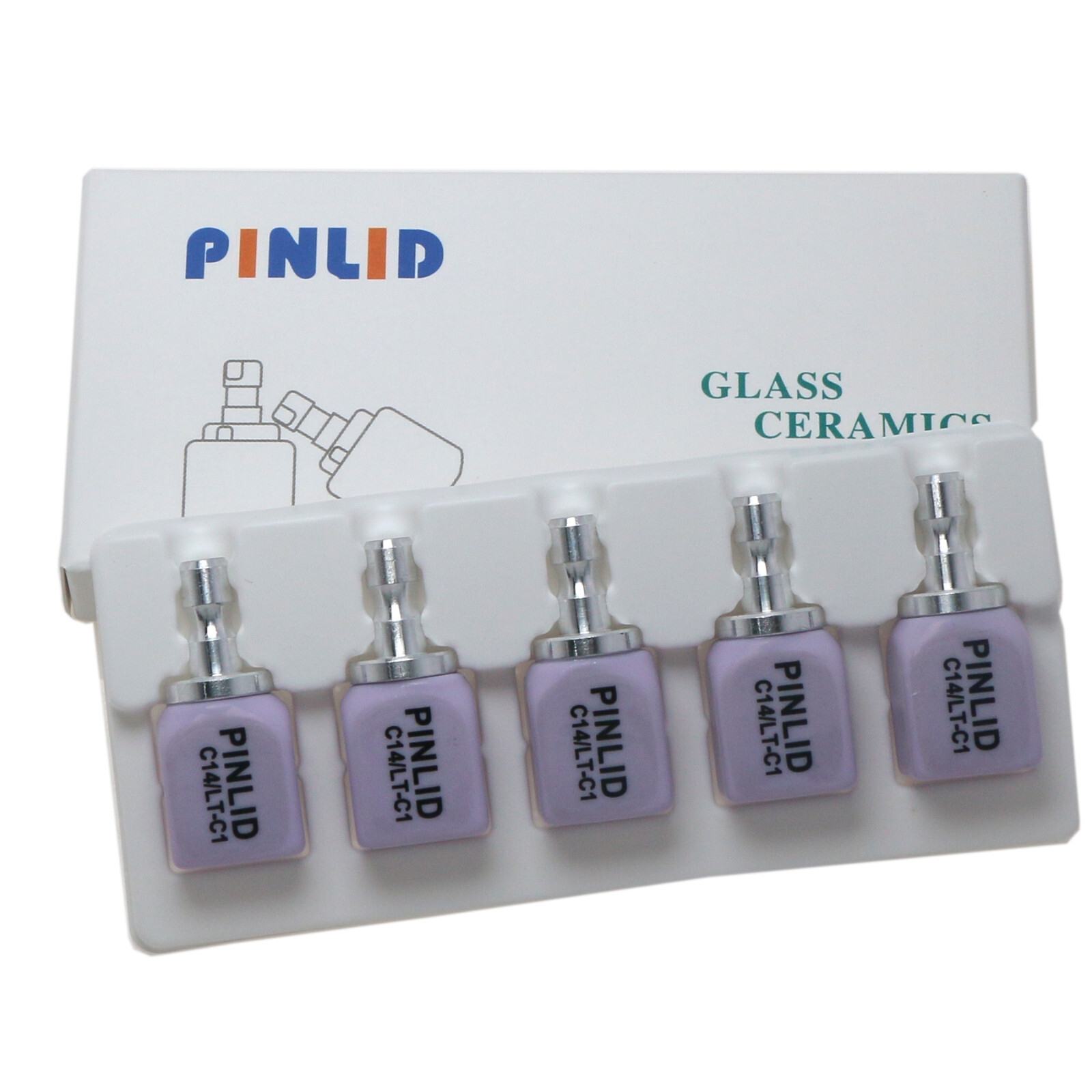 US 5Pcs LT Dental C14 Glass Ceramic Lithium Dislicate Blocks Cerec Emax CAD CAM