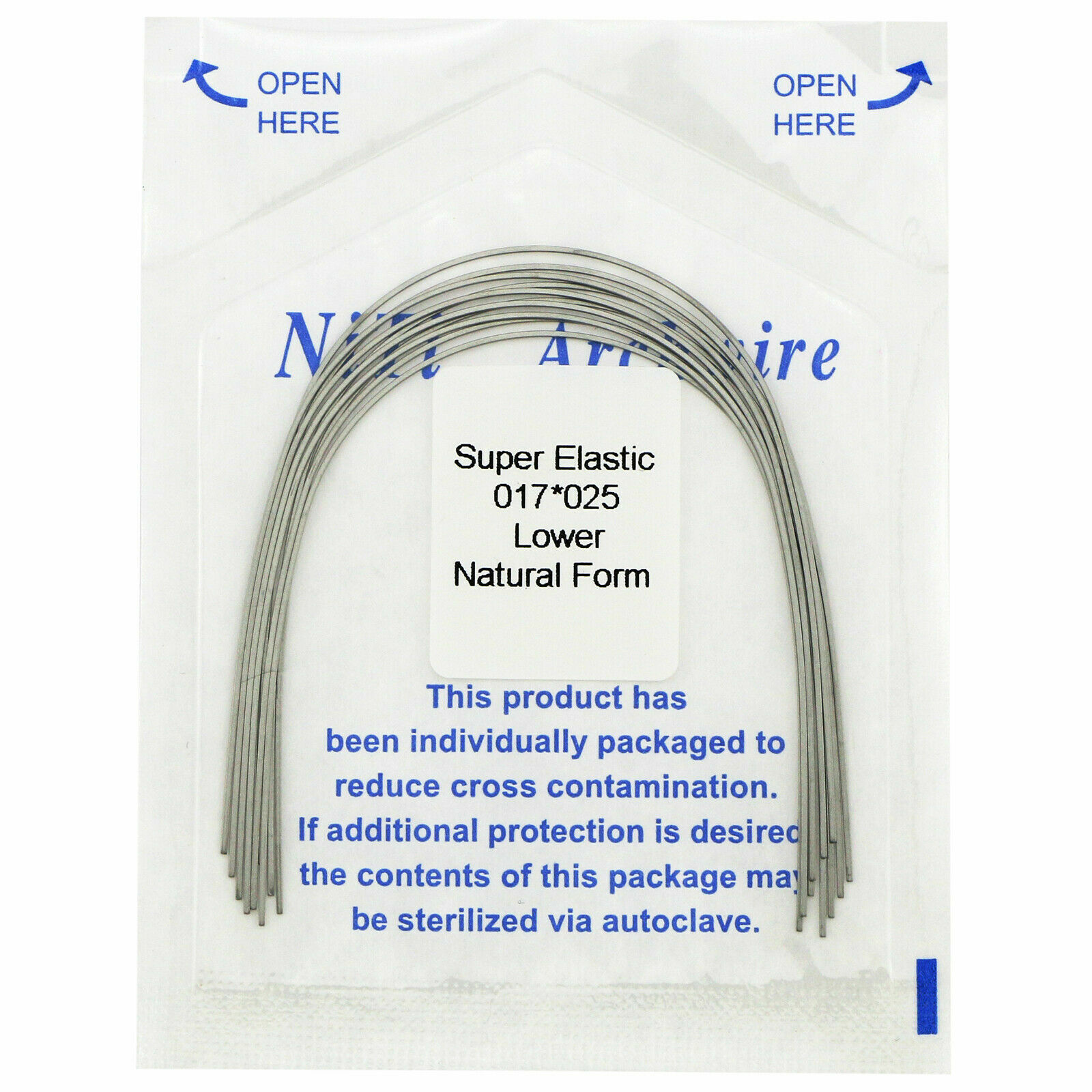 150pcs Dental Orthodontic Super Elastic Niti Arch Wire Round Rectangular Natural
