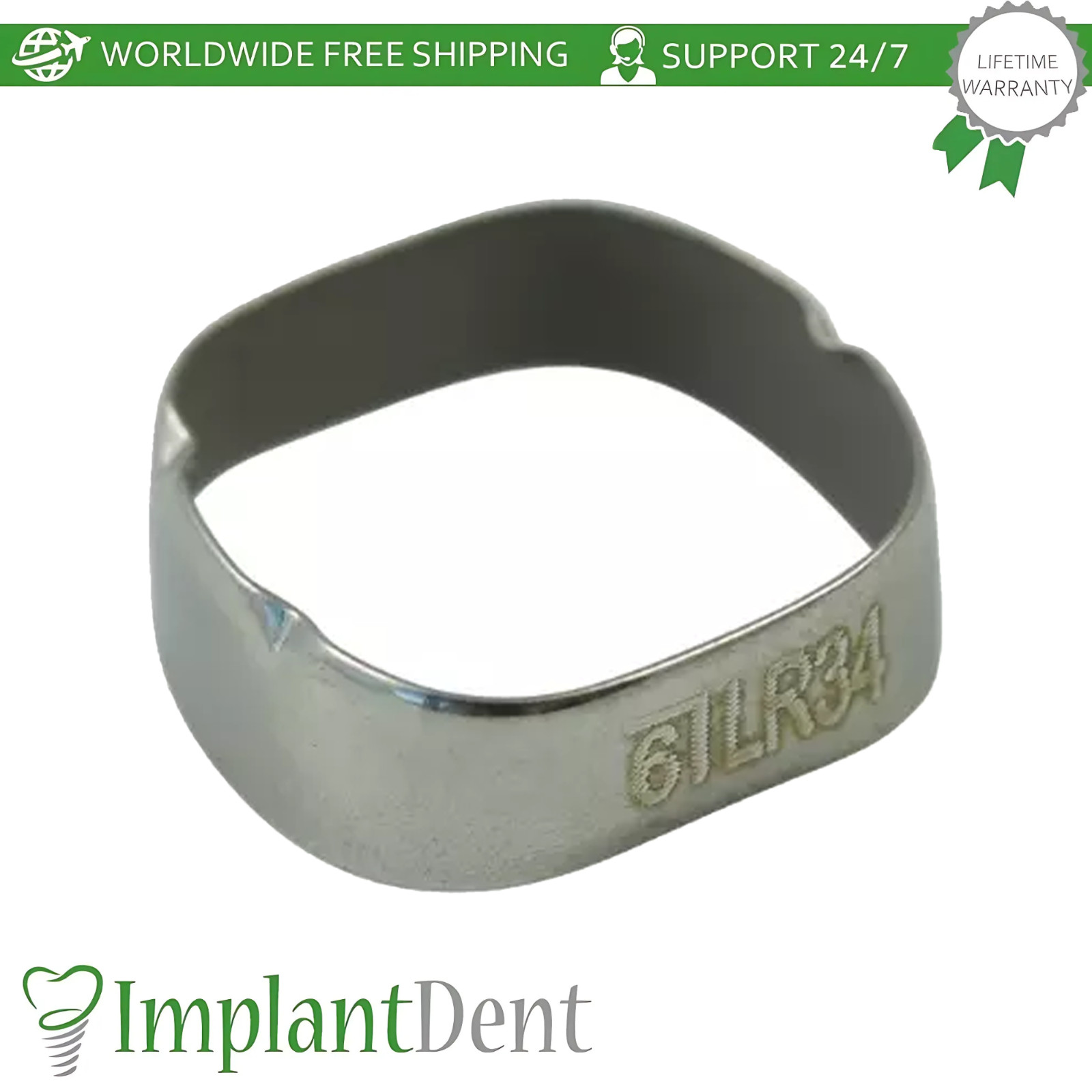 Dental Molar Standard Lower Right Bands 10pcs Stainless Steel Braces Span Ortho