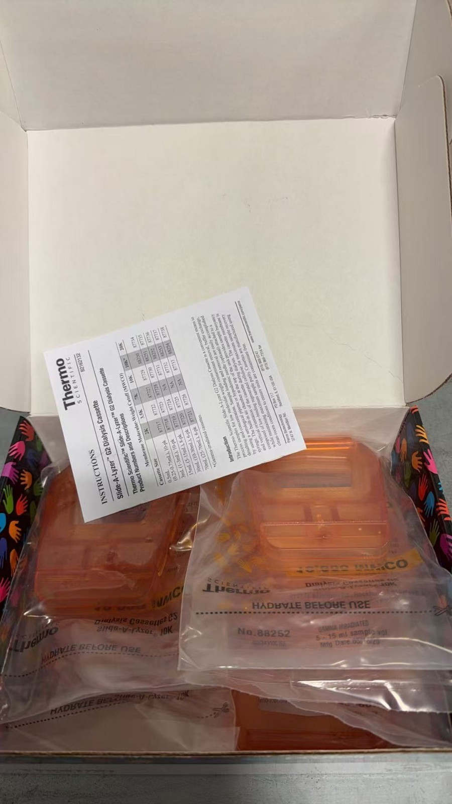 Thermo Scientific 88252 Slide A Lyzer G2 Dialysis Cassettes 10K MWCO, 7 left