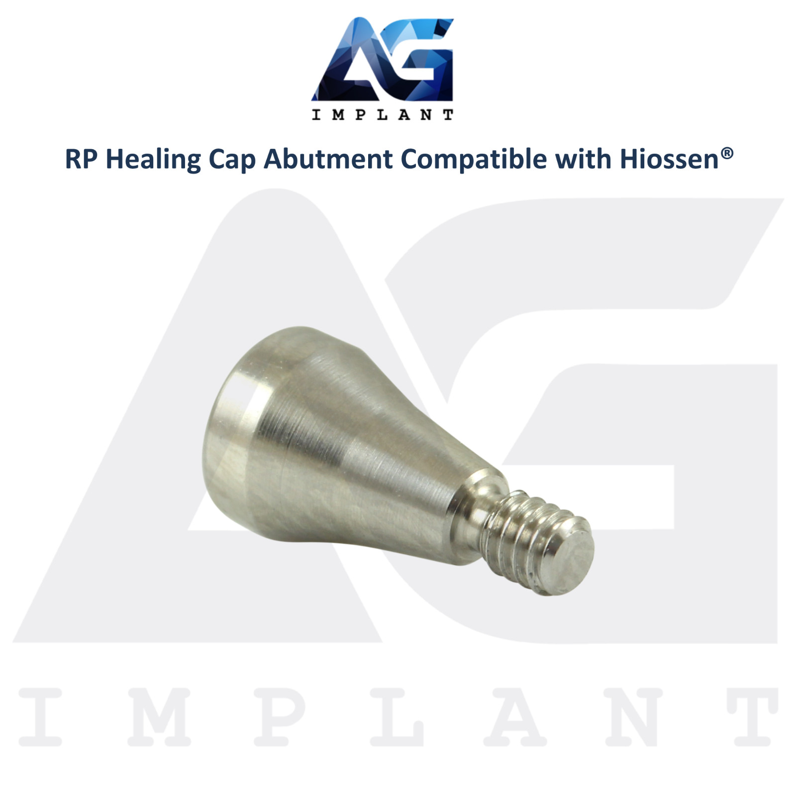 10 Dental Titanium Healing Cap Prosthetic Ø3.5mm Hiossen Compatible RP 2.5mm