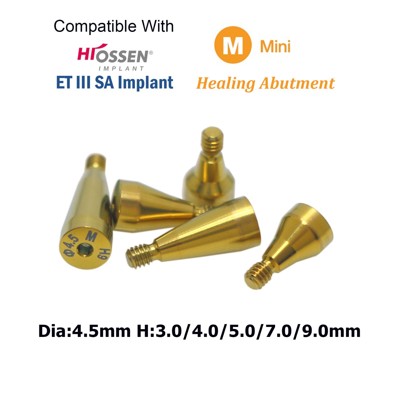 Titanium Healing cap Abutment Hexagon Mini/Regular Fit Hiossen Osstem
