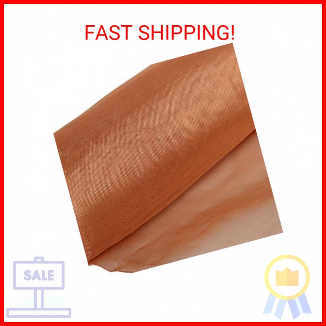 99.9% Pure Copper Wire 40 Mesh- 12.5″ x 38″ Dense Filter Screen Mesh