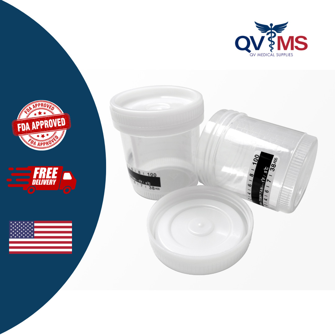 Sterile Urine Collection Cups 90 mL 3oz +Temperature (400pcs)