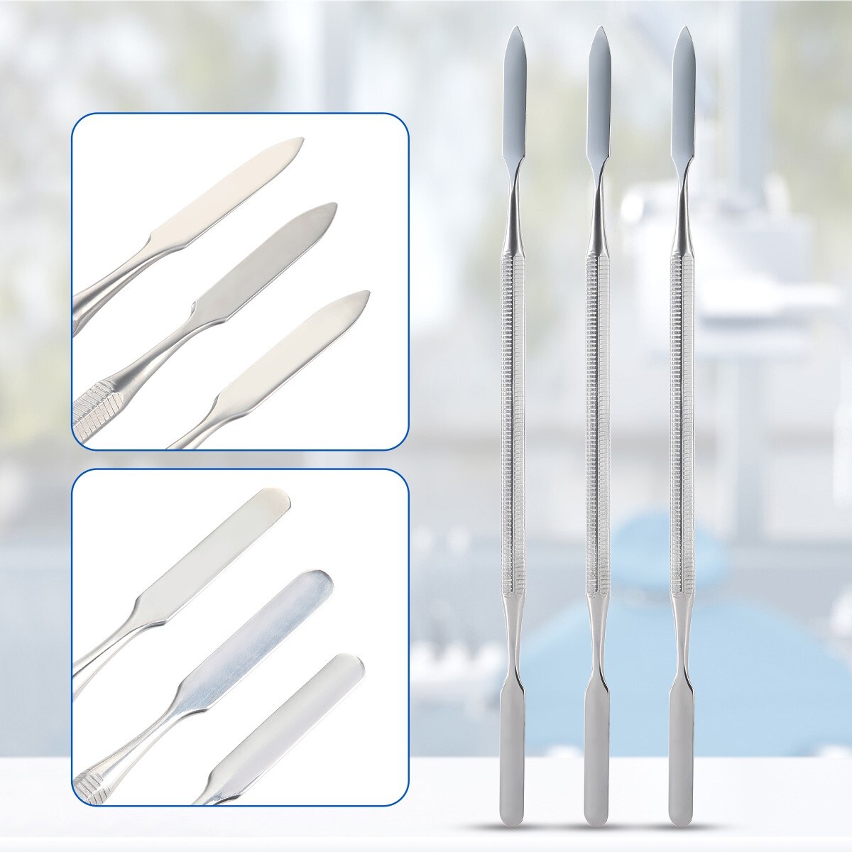 Dental Lab Carvers Stainless Steel Mixing Spatula Tool Double Ended Instrument