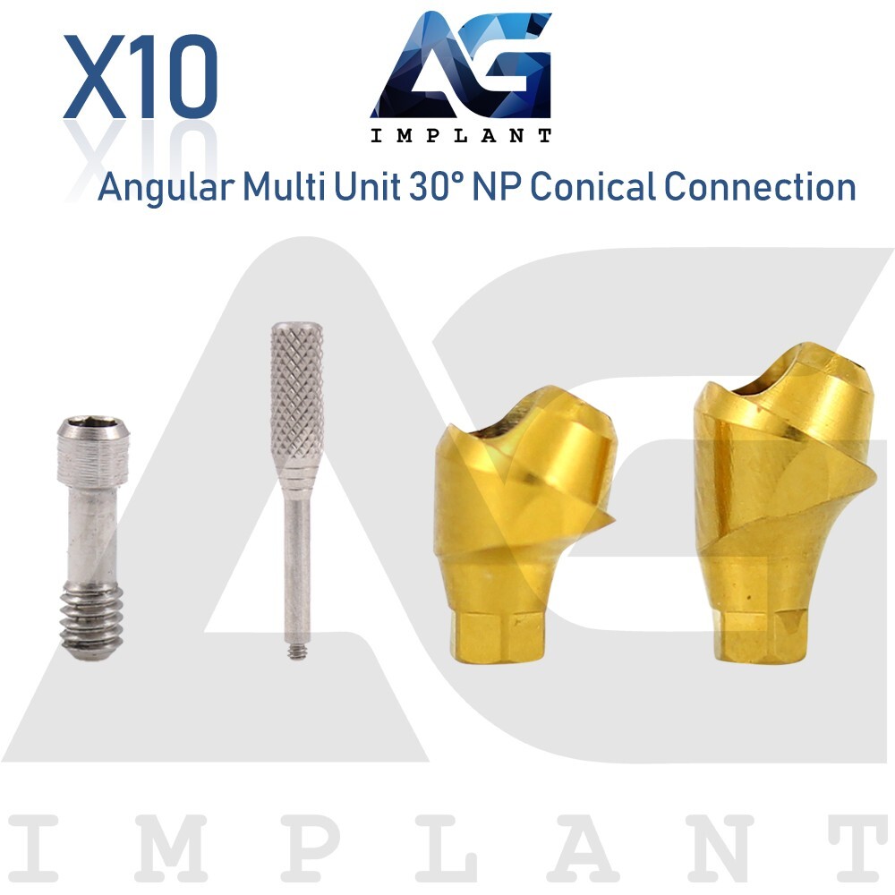 10Angular Multi Unit Prosthetic System 30°Conical Connection NP With Screw 1.6mm