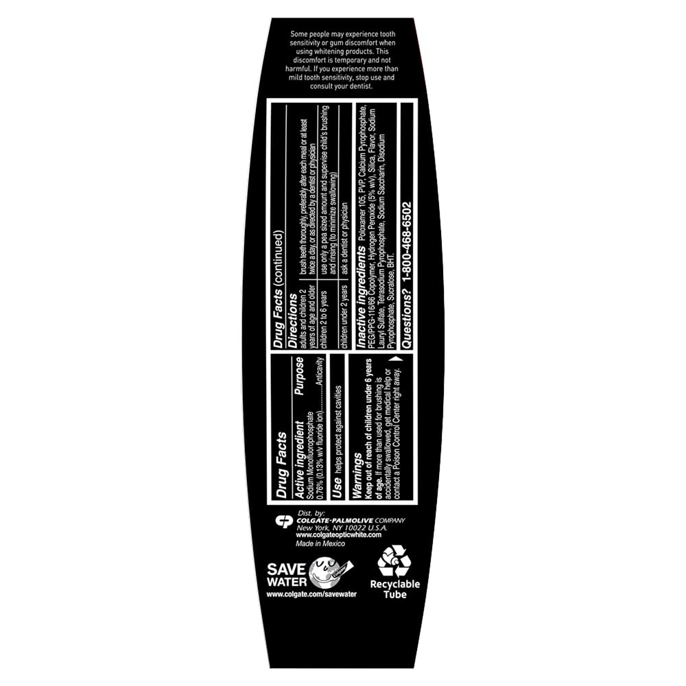 Colgate Optic White Pro Series Vividly Fresh Hydrogen Peroxide Toothpaste,