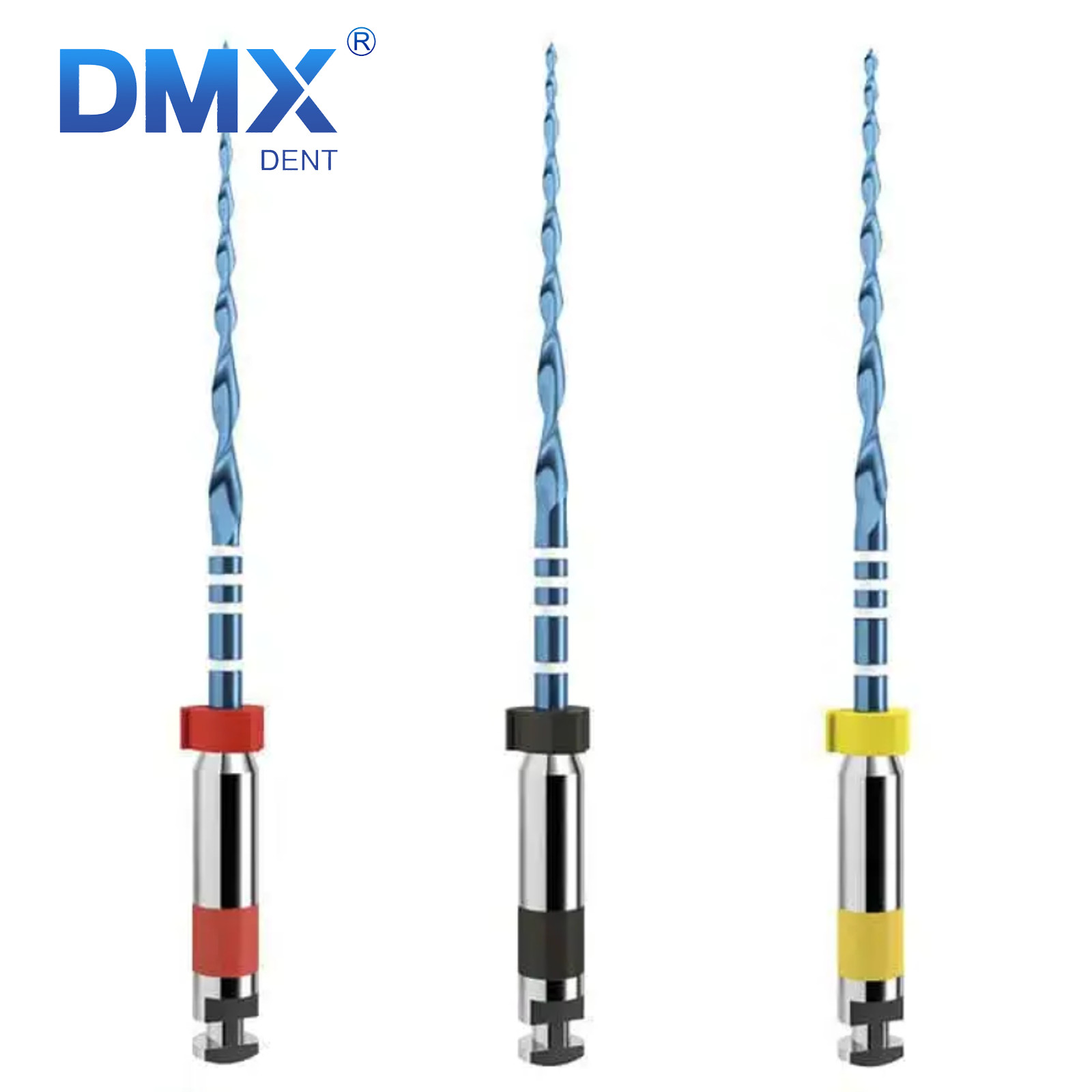 DMXDENT Dental Blue Rotary Endodontic Files Heat Activated R25 R40 R50 21/25mm