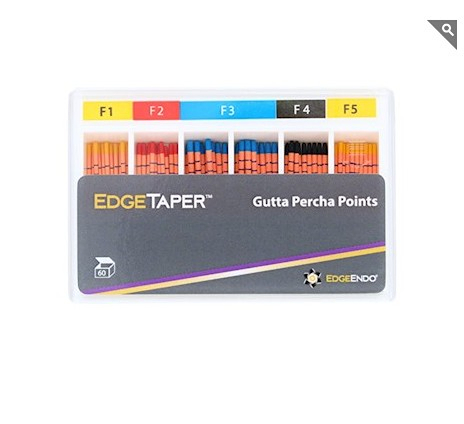EdgeEndo EdgeTaper Gutta Percha Points (60 PER Pack)