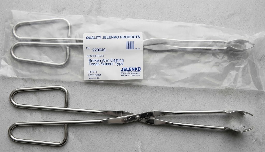 JELENKO broken arm casting tongs scissor type