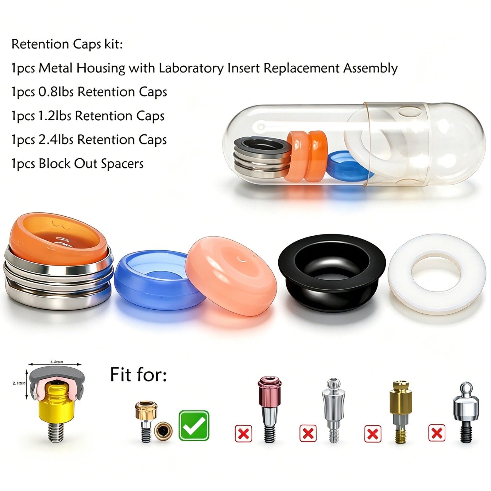 US For Nobel Active Biocare ZEST Locator Abutment Conical Connection NP/RP 1-5mm