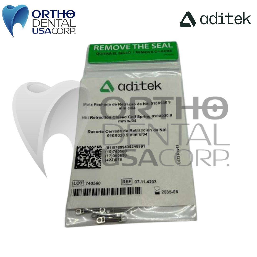 Niti Retraction Closed Coil Spring 0.10″ x 0.30″ / 9 mm / 4 pcs Aditek