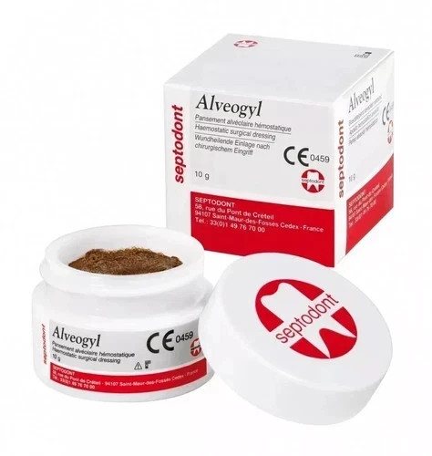 Alveogyl Paste Socket Treatment Dental Material 10gm Septodont USA Tariff paid