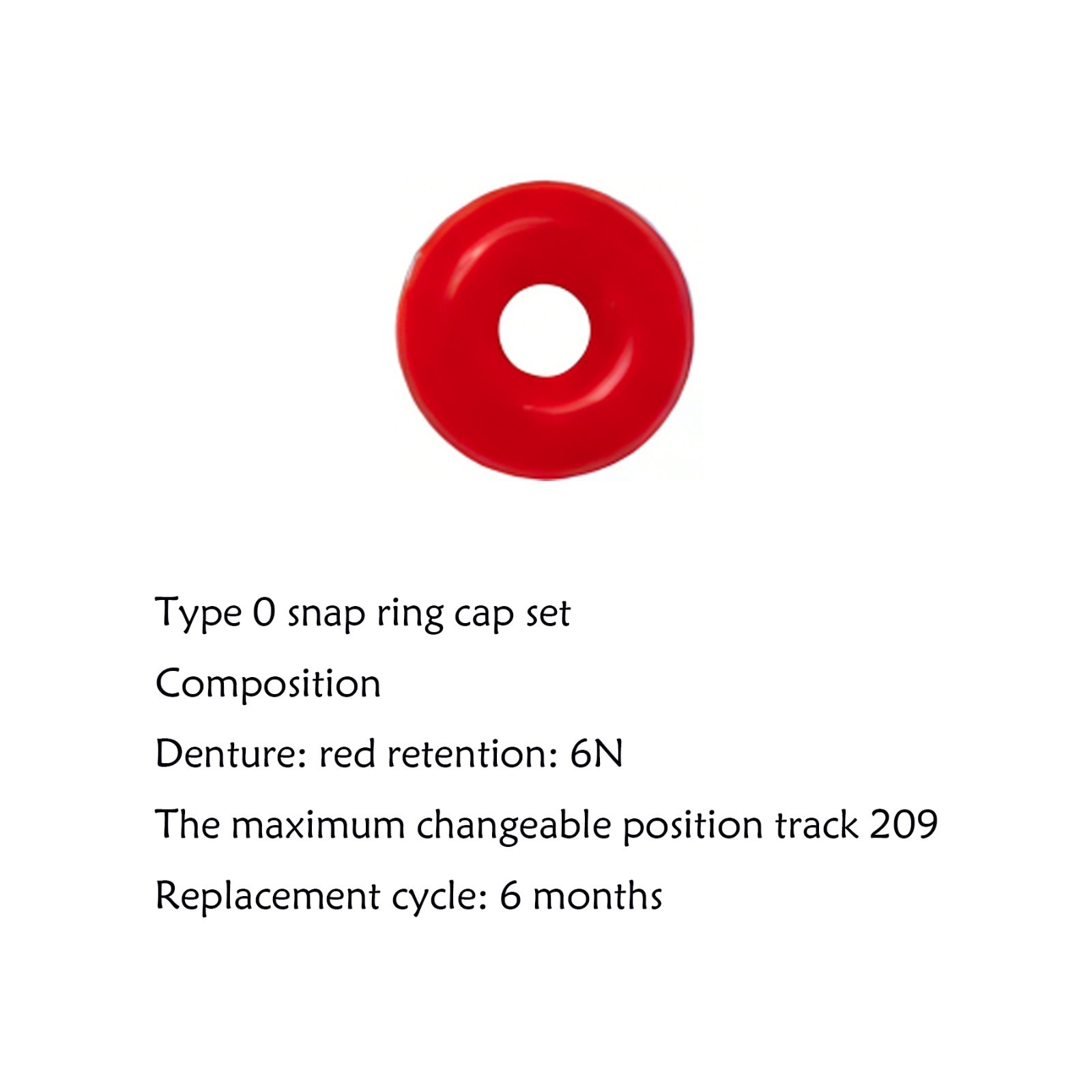 Dental Implant O-ring Retention Cap Kit For Hiossen/Osstem Ball Abutment 4pc/set