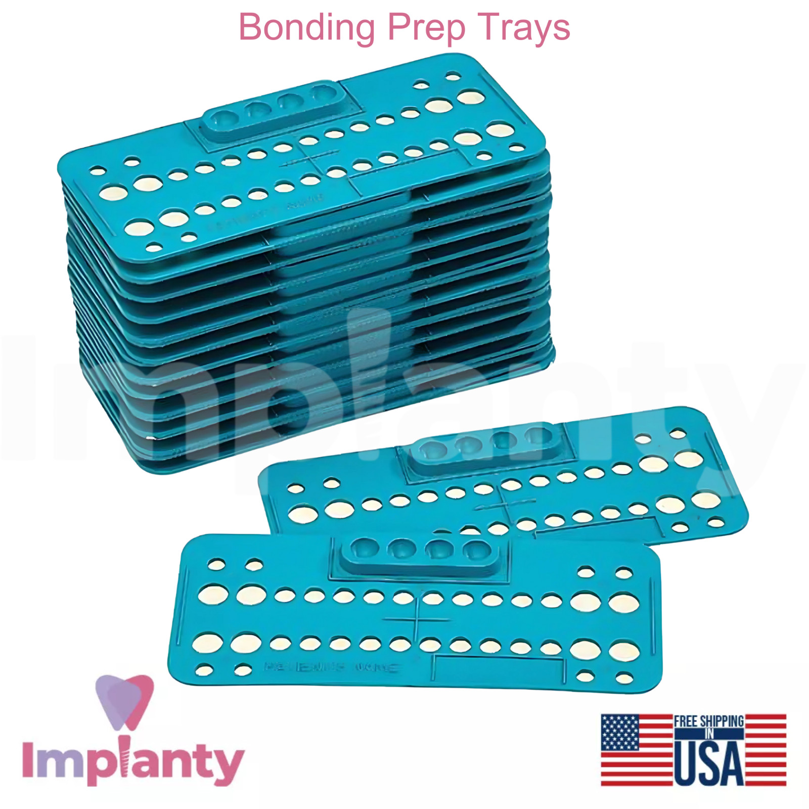 GDT Supplies Bonding 25pcs Prep Dental Trays Adhesive Pads Dentistry Tool