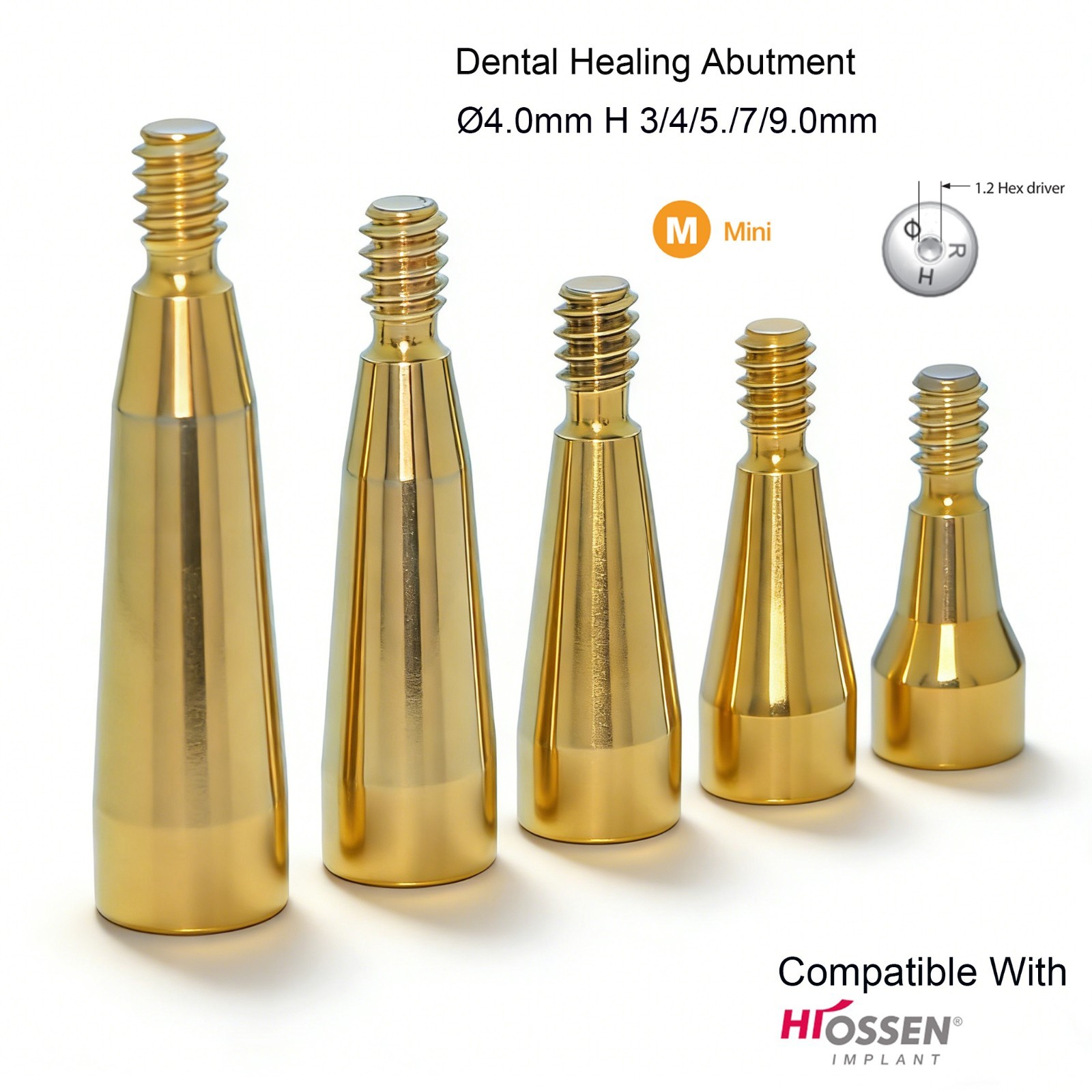 Hiossen ET Mini Implant Zest Locator Healing Abutment Transfer straight parts