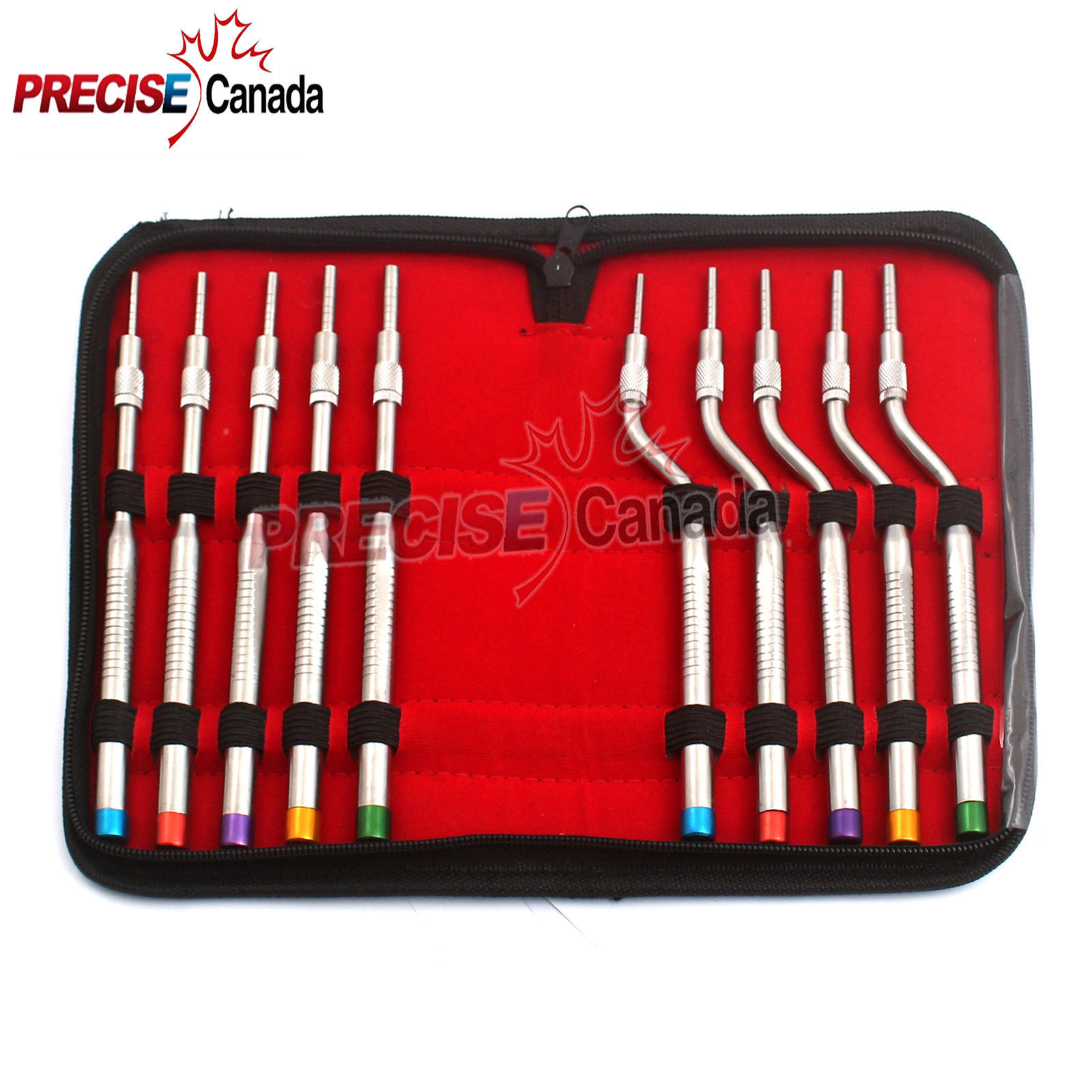 Sinus Lift Osteotomes Set 10 Pcs. Convex Dental Orthodontic Imp Instruments