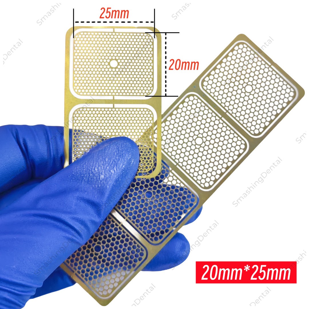 Dental GBR Titanium Mesh Membrane Guided Bone Regeneration Barrier Gold Coated