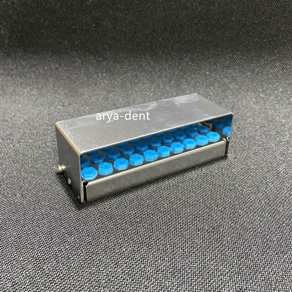 Dental Implant Drills Organizer Holder Sterilization Box Bur Block 8/12/30 Hole