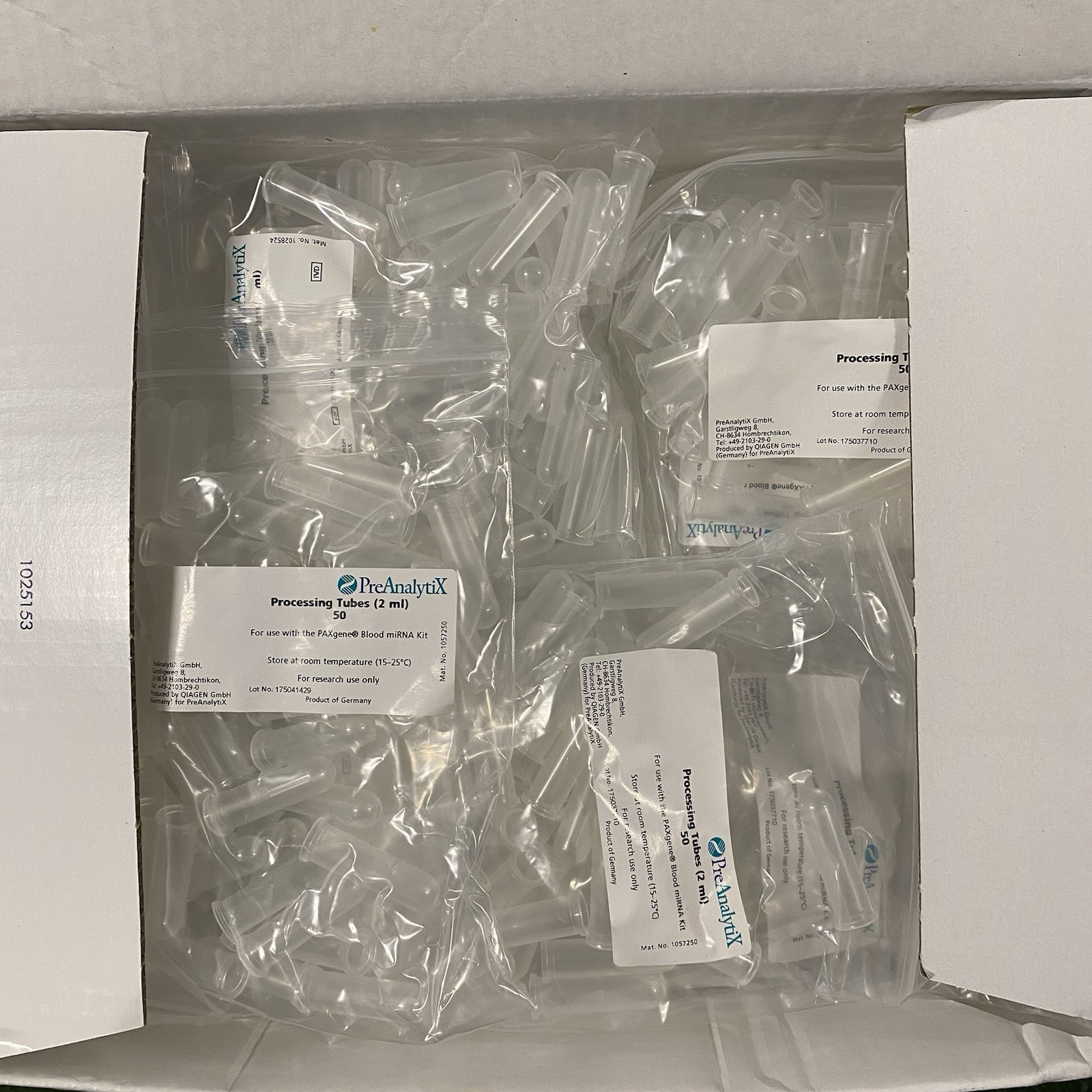 New PreAnalytiX Elution Tubes (2 mL) Lot of 50 For Use W/ PAXgene Blood miRNA