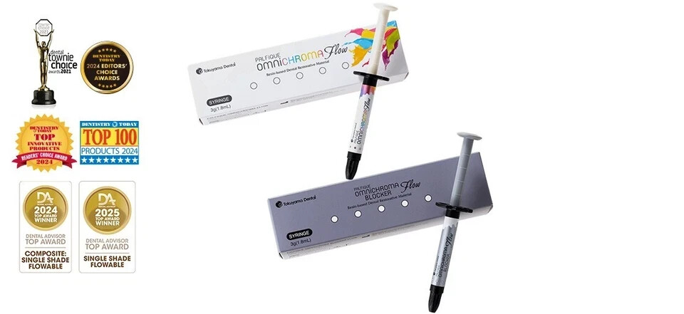 Palfique OMNICHROMA FLOW ONE SHADE Resin Based Restorative Composite + Blocker