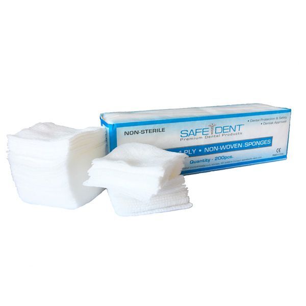 Safe-Dent Sponges 2″ x 2″ 4-ply Non-Woven Non-Sterile, 5000/Case
