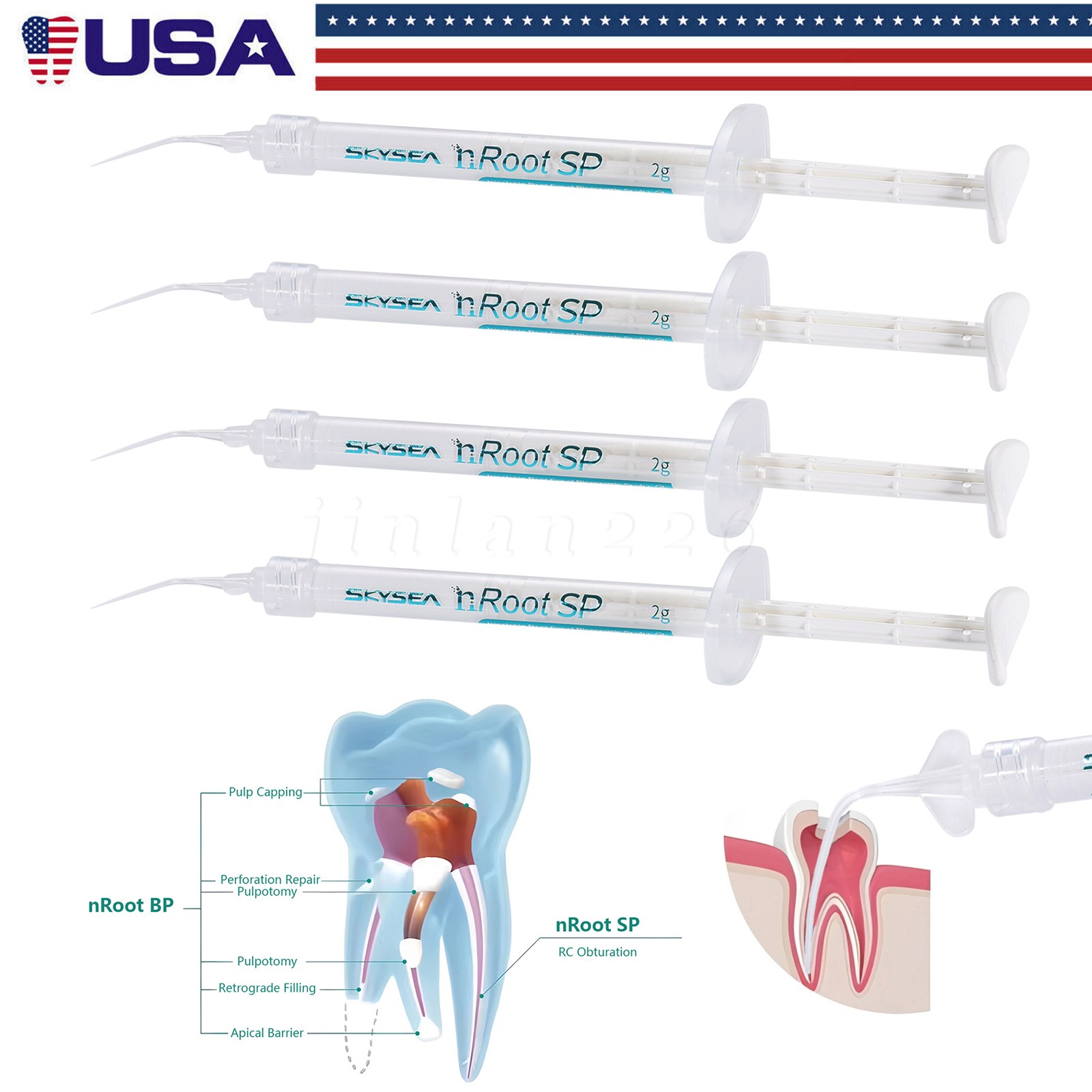 2g SP Dental Injectable Root Canal Bioceramic Sealer Endodontic Sealing Filling
