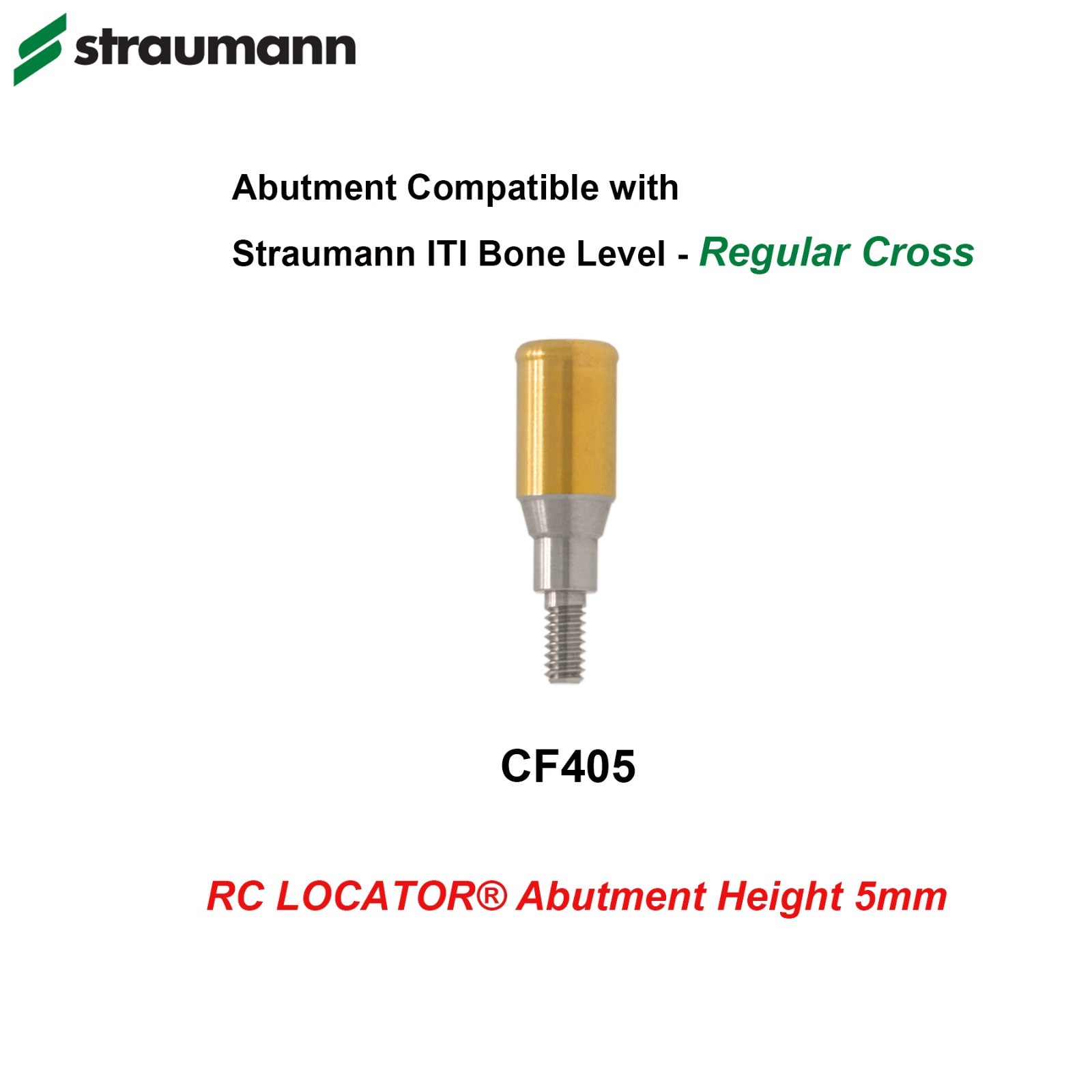 For Straumann Locator Abutment Overdenture Narrow/Regular Cross PEEK Caps BL/BLT