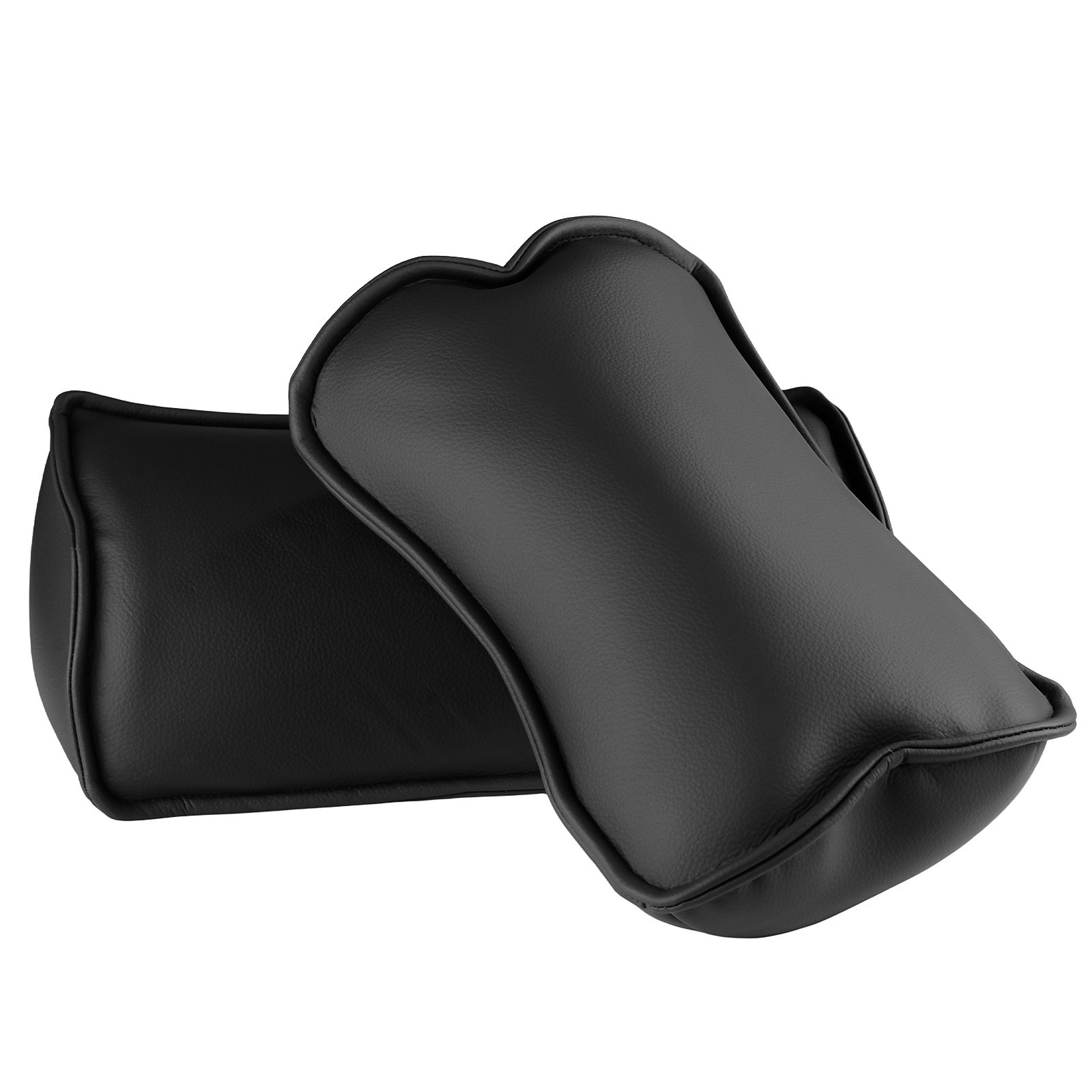 Dental Chair Neck Pillow Lumbar Cushion Set Memory Foam Microfiber Leather Black