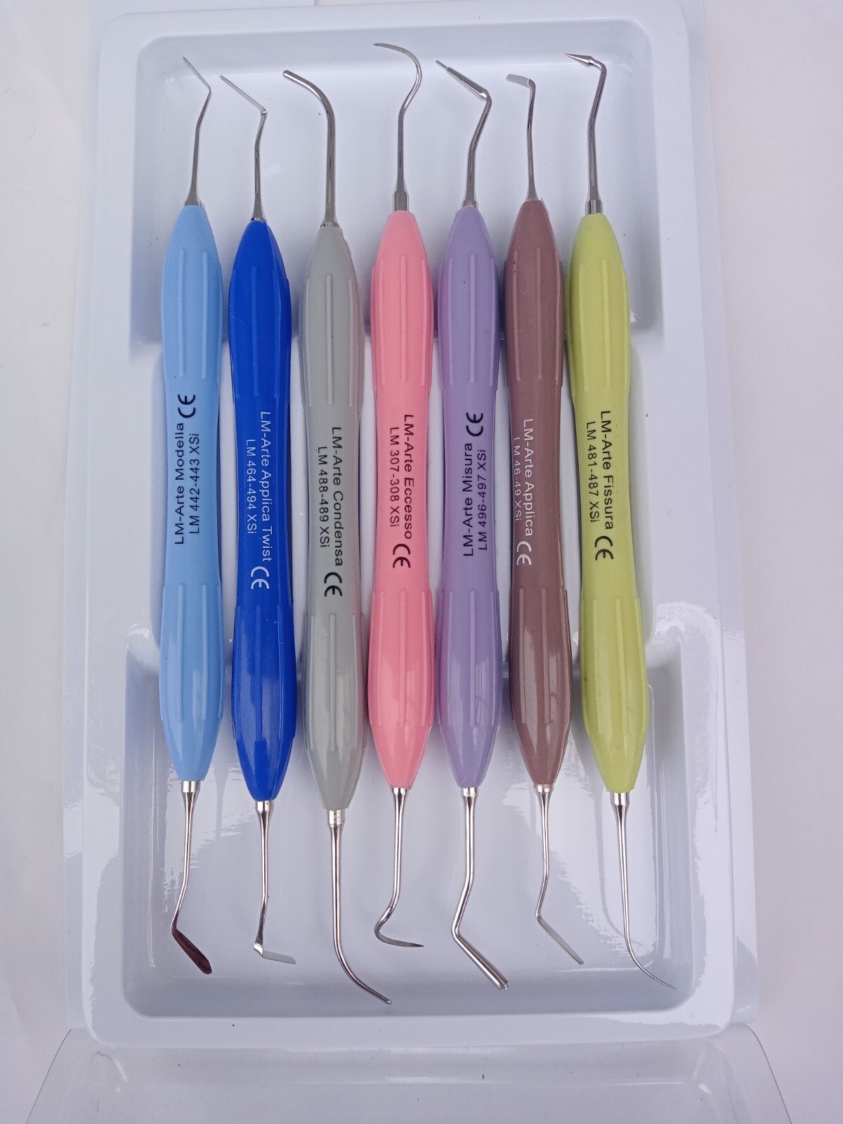 Dental Composite Filling Instruments Silicon Handle Colorful Scaler Curettes