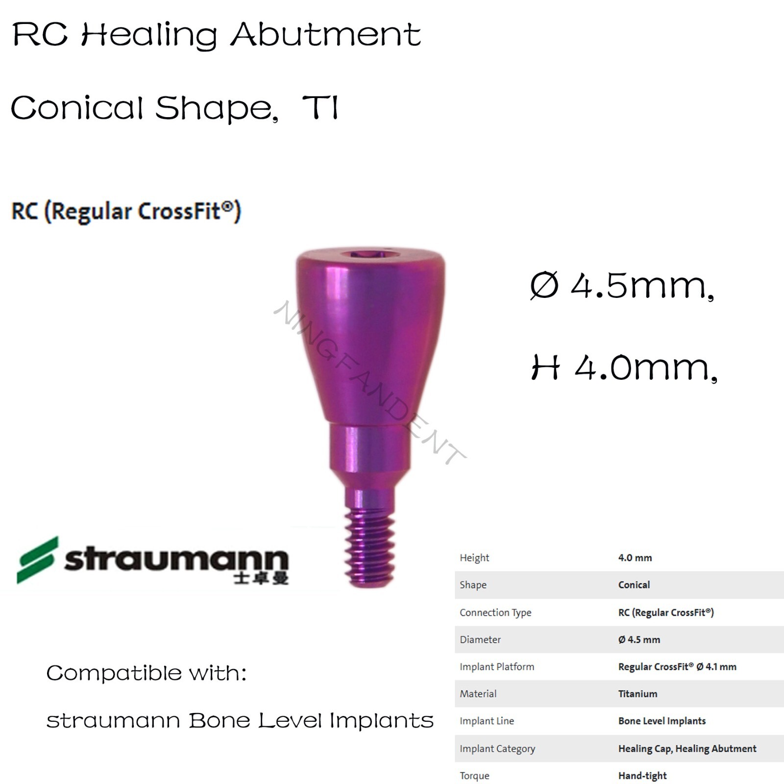 US Straumann RC Healing Abutment Healing Closure Fits ITI Bone Level Regular BLT