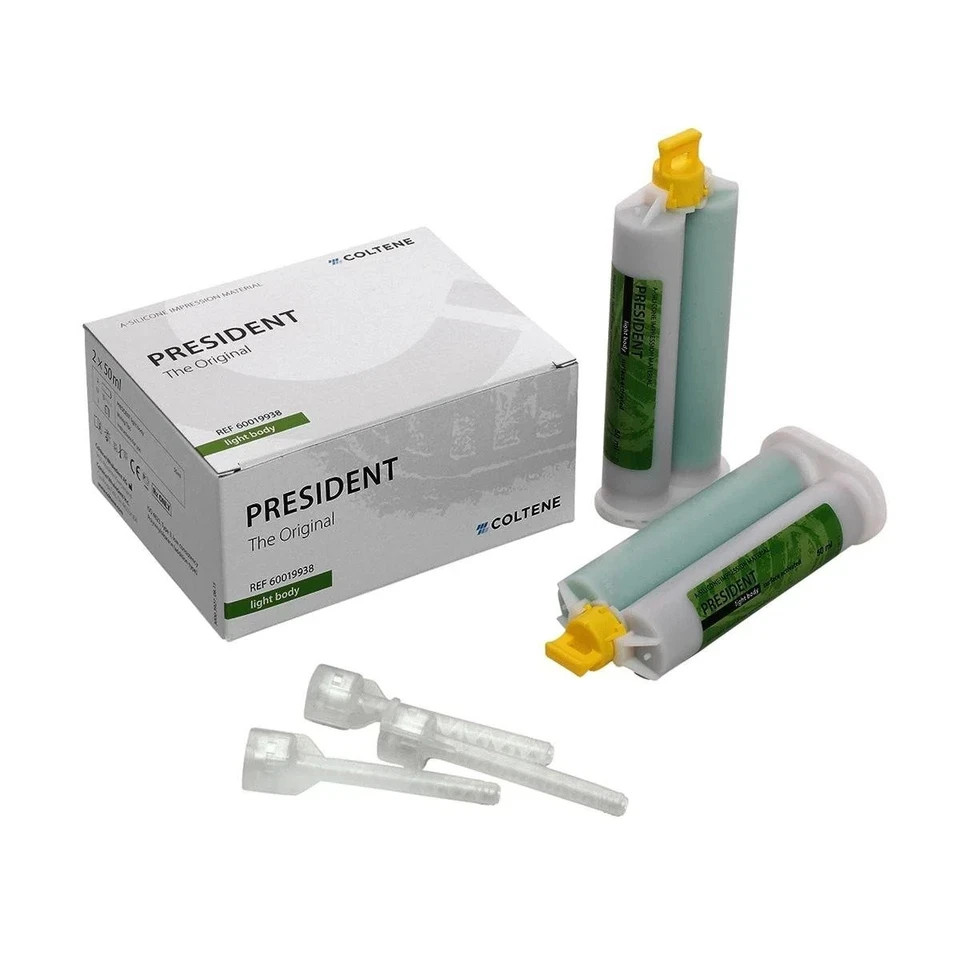 Coltene President Putty (2 X 300 ML ) and Light Body (2 X 50 ml ) and Kit FS