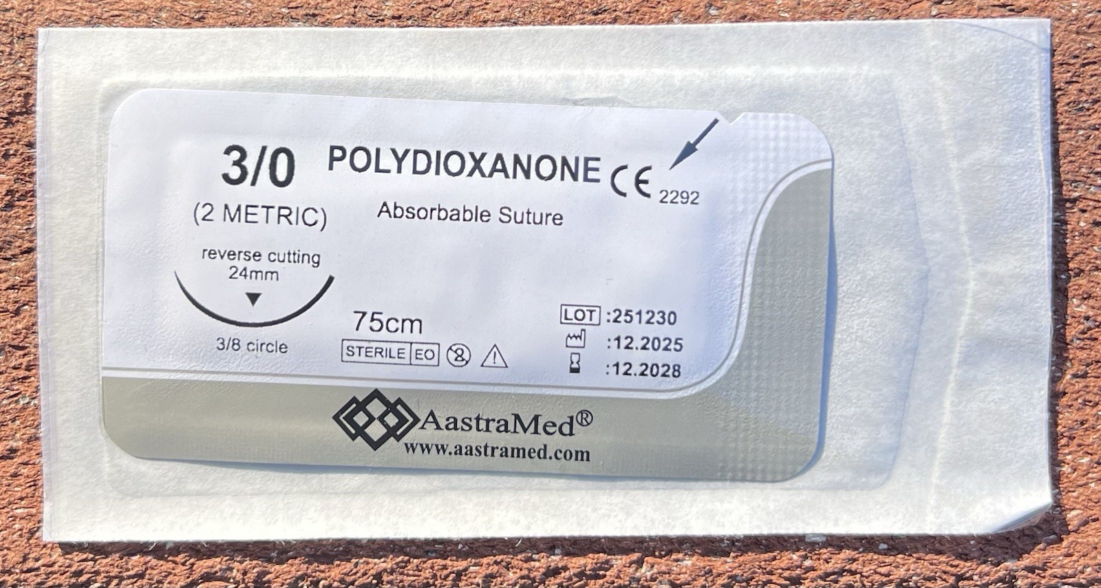 3/0 PDS/PDO 96ct Veterinary Surgical Suture Polydioxanone monofilament Dental