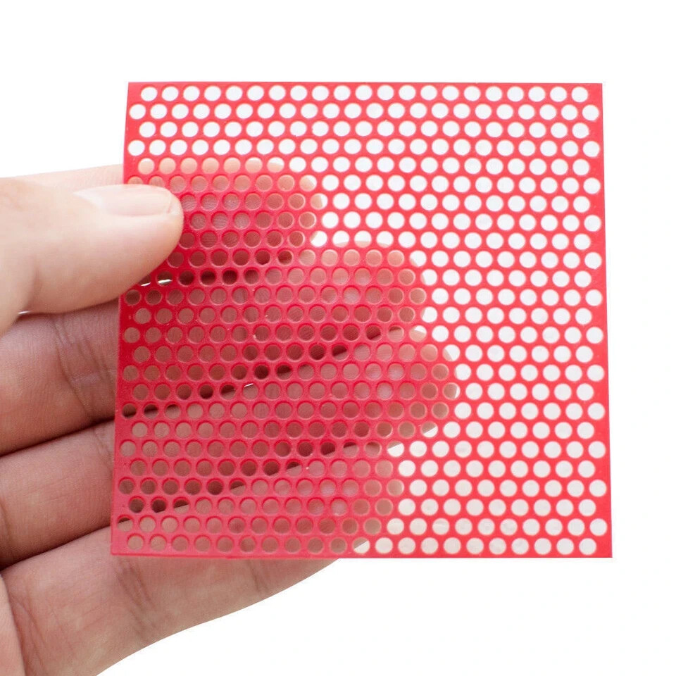 10 Sheets/Box Dental Lab Supplies Flexible Red Round Hole Casting Patterns Wax
